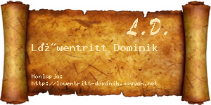 Löwentritt Dominik névjegykártya